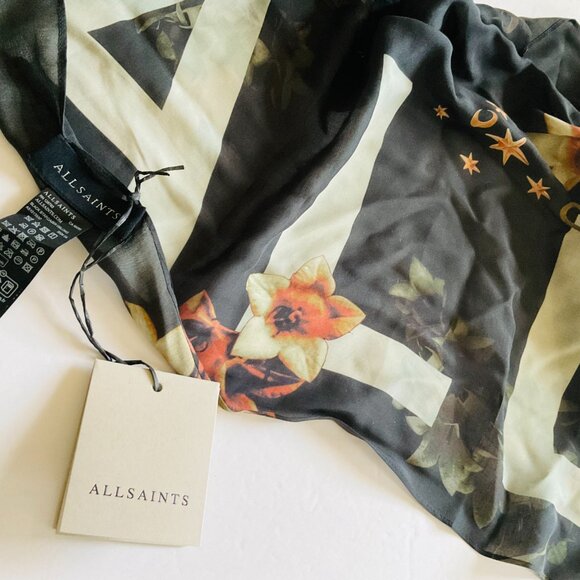 ALL SAINTS Women's Luxurious "Stargazer" Oblong Scarf NWT - Picture 1 of 8